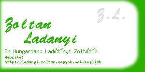 zoltan ladanyi business card